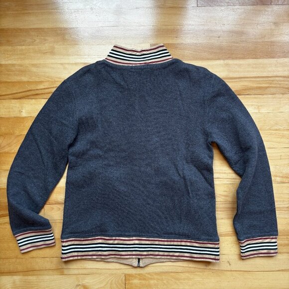 Burberry Women's Grey Striped Zip-Up Jacket – Size S - Picture 9 of 15